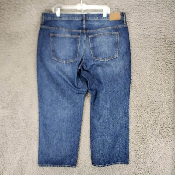 Madewell Jeans Womens 33 Petite Cotton Hi Rise Button Fly Low Slung Straight NWT - Picture 10 of 16